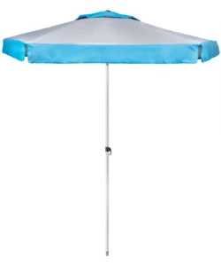 OMBRELLONE DA SPIAGGIA BRUNNER "SOLADO" IN ALLUMINIO E POLIESTERE AZZURRO DIAMETRO 200 CM