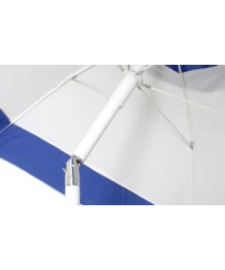 OMBRELLONE DA SPIAGGIA BRUNNER "ONDA PARSOL" IN POLIESTERE BIANCO E BLU, DIAMETRO 200 CM