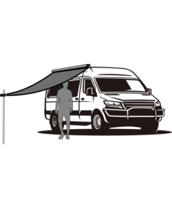 TENDALINO PARASOLE TRIANGOLARE PER VEICOLI BRUNNERI "DEFLECTOR TRG" IN POLIETILENE, 360X360X360 CM.