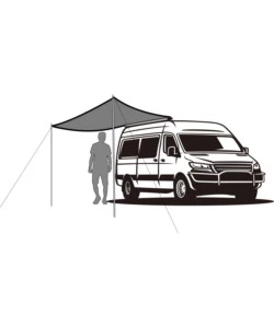TENDALINO PARASOLE QUADRATA PER VEICOLI BRUNNER "DEFLECTOR QDR" IN POLIETILENE, 360X360 CM.