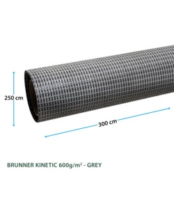 STUOIA DA CAMPEGGIO BRUNNER "KINETIC 600" GRIGIO 300X300 CM