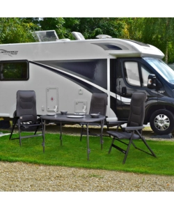 SEDIA DA CAMPEGGIO RECLINABILE BRUNNER "REBEL PRO MEDIUM" IN ALLUMINIO E 3DURAFEEL ANTRACITE 48x46x123 cm
