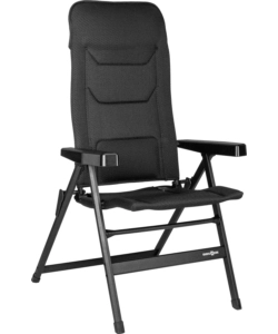 SEDIA DA CAMPEGGIO RECLINABILE BRUNNER "REBEL PRO SMALL" IN ALLUMINIO E 3DURAFEEL ANTRACITE 46x44x117,5 cm