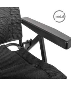 SEDIA DA CAMPEGGIO RECLINABILE BRUNNER "REBEL PRO SMALL" IN ALLUMINIO E 3DURAFEEL ANTRACITE 46x44x117,5 cm