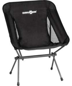 SEDIA DA CAMPEGGIO BRUNNER "ORBIT CHAIR L" IN ALLUMINIO E POLIESTERE GRIGIO E NERO 55X42X40/75 CM