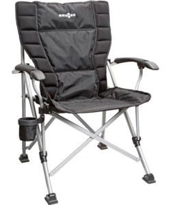SEDIA DA CAMPEGGIO BRUNNER "RAPTOR NG 2.0" IN ACCIAIO E POLIESTERE NERO 51X44X48/90 CM