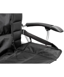 SEDIA DA CAMPEGGIO BRUNNER "RAPTOR XL" IN ACCIAIO E POLIESTERE NERO 65X63X110 CM