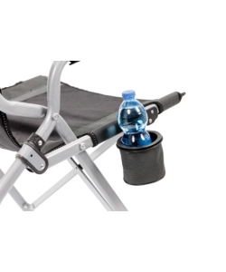 SEDIA DA CAMPEGGIO BRUNNER "RAPTOR ENDURO" IN ACCIAIO E POLIESTERE NERO E GRIGIO 56X42X44-95 CM