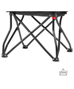 SEDIA DA CAMPEGGIO BRUNNER "ACTION EQUIFRAME" IN ACCIAIO E POLIESTERE GRIGIO E NERO 50,5X57X46/77 CM