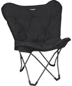 POLTRONA DA CAMPEGGIO BRUNNER "ACTION VIVAVITA LOUNGER" IN ACCIAIO E POLIESTERE NERO 74X43X56/99 CM