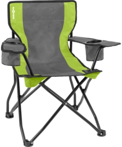 SEDIA DA CAMPEGGIO BRUNNER "ARMCHAIR EQUIFRAME" IN ACCIAIO E POLIESTERE VERDE E NERO 85X60X46/91 CM