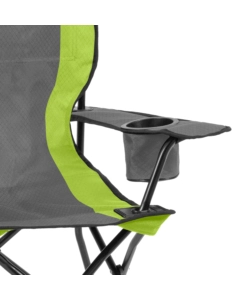 SEDIA DA CAMPEGGIO BRUNNER "ARMCHAIR EQUIFRAME" IN ACCIAIO E POLIESTERE VERDE E NERO 85X60X46/91 CM