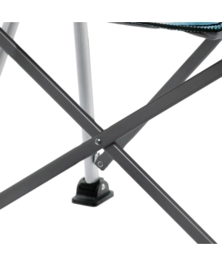 SEDIA DA CAMPEGGIO BRUNNER "RAPTOR CLASSIC" IN ACCIAIO E POLIESTERE GRIGIO E VERDE 51X44X48/90 CM
