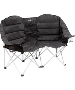 DIVANO 2 PERSONE DA CAMPEGGIO BRUNNER "ACTION SOFA RENDEZ-VOUS" IN ALLUMINIO E POLIESTERE NERO 147X65X44/99 CM
