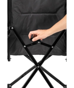SEDIA DA CAMPEGGIO RECLINABILE BRUNNER "RAPTOR RECLINER" IN ACCIAIO E POLIESTERE GRIGIO E NERO 51X45X45/102 CM