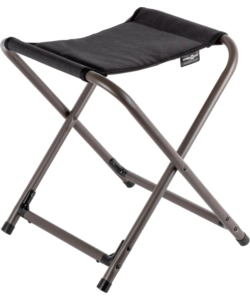 SGABELLO PIEGHEVOLE DA CAMPEGGIO BRUNNER "PHANTOM STOOL" IN ALLUMINIO E LICOTEX GRIGIO 27X40X45 CM