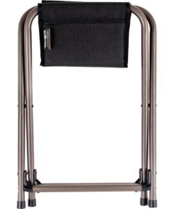 SGABELLO PIEGHEVOLE DA CAMPEGGIO BRUNNER "PHANTOM STOOL" IN ALLUMINIO E LICOTEX GRIGIO 27X40X45 CM