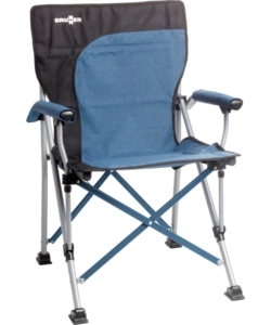 SEDIA DA CAMPEGGIO BRUNNER "RAPTOR DEMTEX"IN ACCIAIO E POLIESTERE NERO E BLU 51X44X48/90 CM