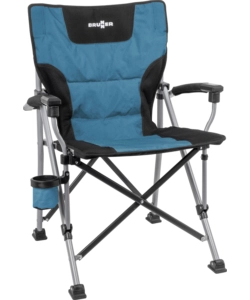 SEDIA DA CAMPEGGIO BRUNNER "RAPTOR COMPACK" IN ACCIAIO E POLIESTERE NERO E AVIO 61,5X60X46/90 CM