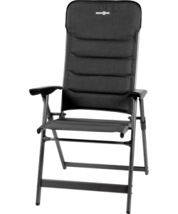 SEDIA DA CAMPEGGIO RECLINABILE BRUNNER "KERRY PHANTOM" IN ALLUMINIO E LICOTEX GRIGIO 48X38X121 CM