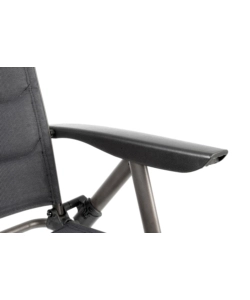 SEDIA DA CAMPEGGIO RECLINABILE BRUNNER "KERRY PHANTOM" IN ALLUMINIO E LICOTEX GRIGIO 48X38X121 CM