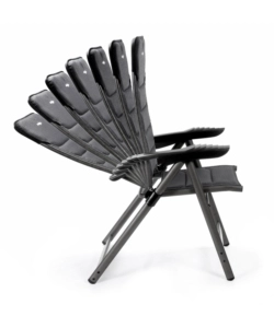 SEDIA DA CAMPEGGIO RECLINABILE BRUNNER "KERRY PHANTOM" IN ALLUMINIO E LICOTEX GRIGIO 48X38X121 CM