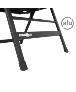 SEDIA DA CAMPEGGIO RECLINABILE BRUNNER "SKYE 3D" IN ALLUMINIO E 3DURAFEEL NERO 47X41X122 CM