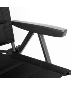 SEDIA DA CAMPEGGIO RECLINABILE BRUNNER "SKYE 3D" IN ALLUMINIO E 3DURAFEEL NERO 47X41X122 CM