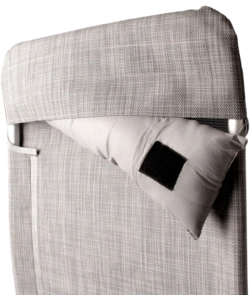 SEDIA DA CAMPEGGIO RECLINABILE BRUNNER "SKYE" IN ALLUMINIO E SYNTEX PLUS GRIGIO CHIARO 46,5X42X124 CM