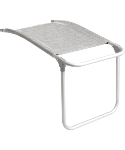 POGGIAPIEDI BRUNNER "SKYE FOOTREST"  IN ALLUMINIO E SYNTEX PLUS GRIGIO CHIARO 47X72X51/43 CM