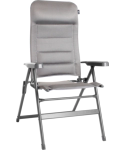 SEDIA DA CAMPEGGIO RECLINABILE BRUNNER "ARAVEL 3D MEDIUM" IN ALLUMINIO E 3DURAFEEL GRIGIO CHIARO 47X44X121 CM
