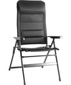 SEDIA DA CAMPEGGIO RECLINABILE BRUNNER "ARAVEL 3D LARGE" IN ALLUMINIO E 3DURAFEEL NERO 49X44X126 CM