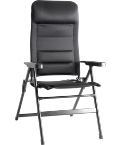 SEDIA DA CAMPEGGIO RECLINABILE BRUNNER "ARAVEL 3D MEDIUM" IN ALLUMINIO E 3DURAFEEL NERO 47X44X121 CM