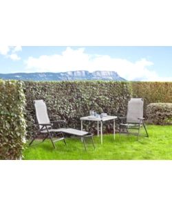 SEDIA DA CAMPEGGIO RECLIBABILE BRUNNER "ARAVEL" IN ALLUMINIO E SYNTEX PLUS GRIGIO CHIARO 47X45X120 CM
