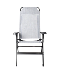 SEDIA DA CAMPEGGIO RECLIBABILE BRUNNER "ARAVEL" IN ALLUMINIO E SYNTEX PLUS GRIGIO CHIARO 47X45X120 CM