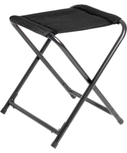 SGABELLO PIEGHEVOLE DA CAMPEGGIO BRUNNER "ARAVEL VITACHIC STOOL" IN ALLUMINIO E 3DURAFEEL PRO ANTRACITE 27X40X45 CM
