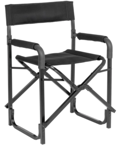 SEDIA DA CAMPEGGIO BRUNNER "ARAVEL DIRECTOR" IN ALLUMINIO E 3DURAFEEL NERO 45X35X48/87,2 CM