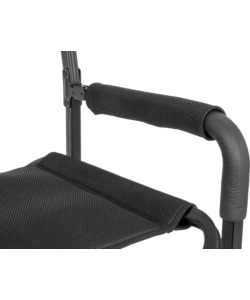 SEDIA DA CAMPEGGIO BRUNNER "ARAVEL DIRECTOR" IN ALLUMINIO E 3DURAFEEL NERO 45X35X48/87,2 CM