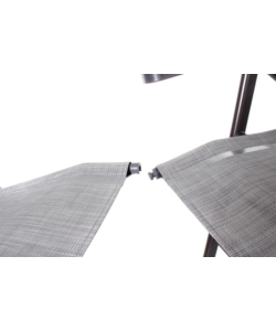 POGGIAPIEDI BRUNNER "ARAVEL FOOTREST" IN ALLUMINIO E SYNTEX PLUS GRIGIO CHIARO 48X75 CM
