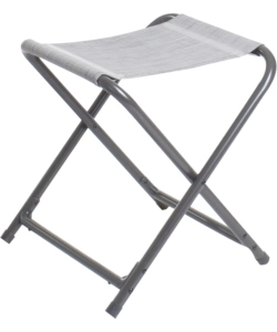 SGABELLO BRUNNER "ARAVEL STOOL" IN ALLUMINIO E SYNTEX PLUS GRIGIO CHIARO 40X27X45 CM