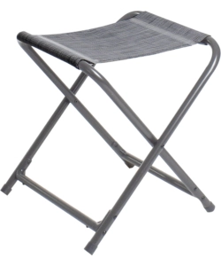 SGABELLO BRUNNER "ARAVEL STOOL" IN ALLUMINIO E SYNTEX PLUS GRIGIO SCURO 40X27X45 CM
