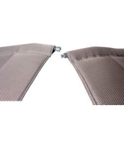 POGGIAPIEDI BRUNNER "ARAVEL 3D FOOTREST" IN ALLUMINIO E 3DURAFEEL GRIGIO CHIARO 51X71X48/43 CM