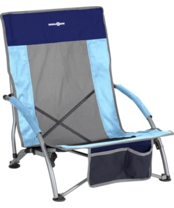 SPIAGGINA PIEGHEVOLE BRUNNER "CUBA AIRBACK" IN ACCIAIO E POLIESTERE BLU E AZZURRO 57X43X64 CM