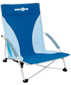 SPIAGGINA PIEGHEVOLE BRUNNER "CUBA" IN ACCIAIO E POLIESTERE BLU E AZZURRO 57X43X64 CM