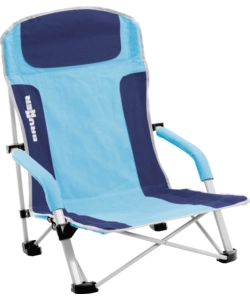SPIAGGINA PIEGHEVOLE BRUNNER "BULA" IN ACCIAIO E POLIESTERE AZZURRO E BLU 57X50X73,5 CM