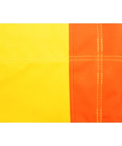 SPIAGGINA PIEGHEVOLE BRUNNER "BULA" IN ACCIAIO E POLIESTERE GIALLO E ARANCIONE 57X50X73,5 CM