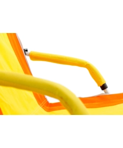 SPIAGGINA PIEGHEVOLE BRUNNER "BULA" IN ACCIAIO E POLIESTERE GIALLO E ARANCIONE 57X50X73,5 CM