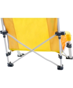 SPIAGGINA PIEGHEVOLE BRUNNER "BULA" IN ACCIAIO E POLIESTERE GIALLO E ARANCIONE 57X50X73,5 CM