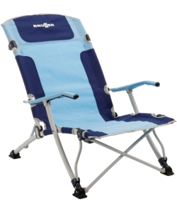 SPIAGGINA PIEGHEVOLE BRUNNER "BULA XL" IN ACCIAIO E POLIESTERE AZZURRO E BLU 61X74X87/31 CM