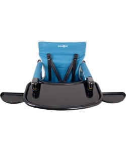 SEGGIOLONE DA VIAGGIO SALVASPAZIO PER BAMBINI 6 MESI A 4 ANNI BRUNNER "ACTION BABY EQUIFRAME" IN ACCIAIO E POLIESTERE BLU 49,5X67X58/94 CM